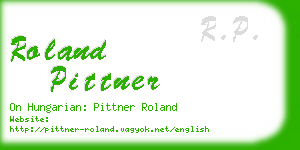 roland pittner business card